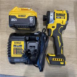 AS-IS DeWalt 20V MAX XR Lithium-Ion Cordless Impact Driver with 6.0 Ah Battery Pack and Charger Kit