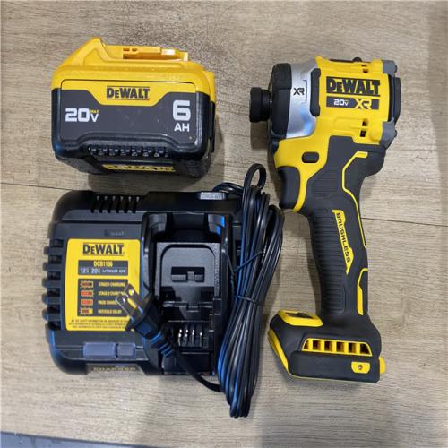 AS-IS DeWalt 20V MAX XR Lithium-Ion Cordless Impact Driver with 6.0 Ah Battery Pack and Charger Kit