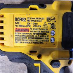 HOUSTON LOCATION - AS-IS DEWALT DCF892B 20V MAX XR Impact Wrench, 1/2 (TOOL ONLY)