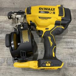 AS-IS DEWALT 20V MAX Lithium-Ion 15-Degree Electric Cordless Roofing Nailer Kit