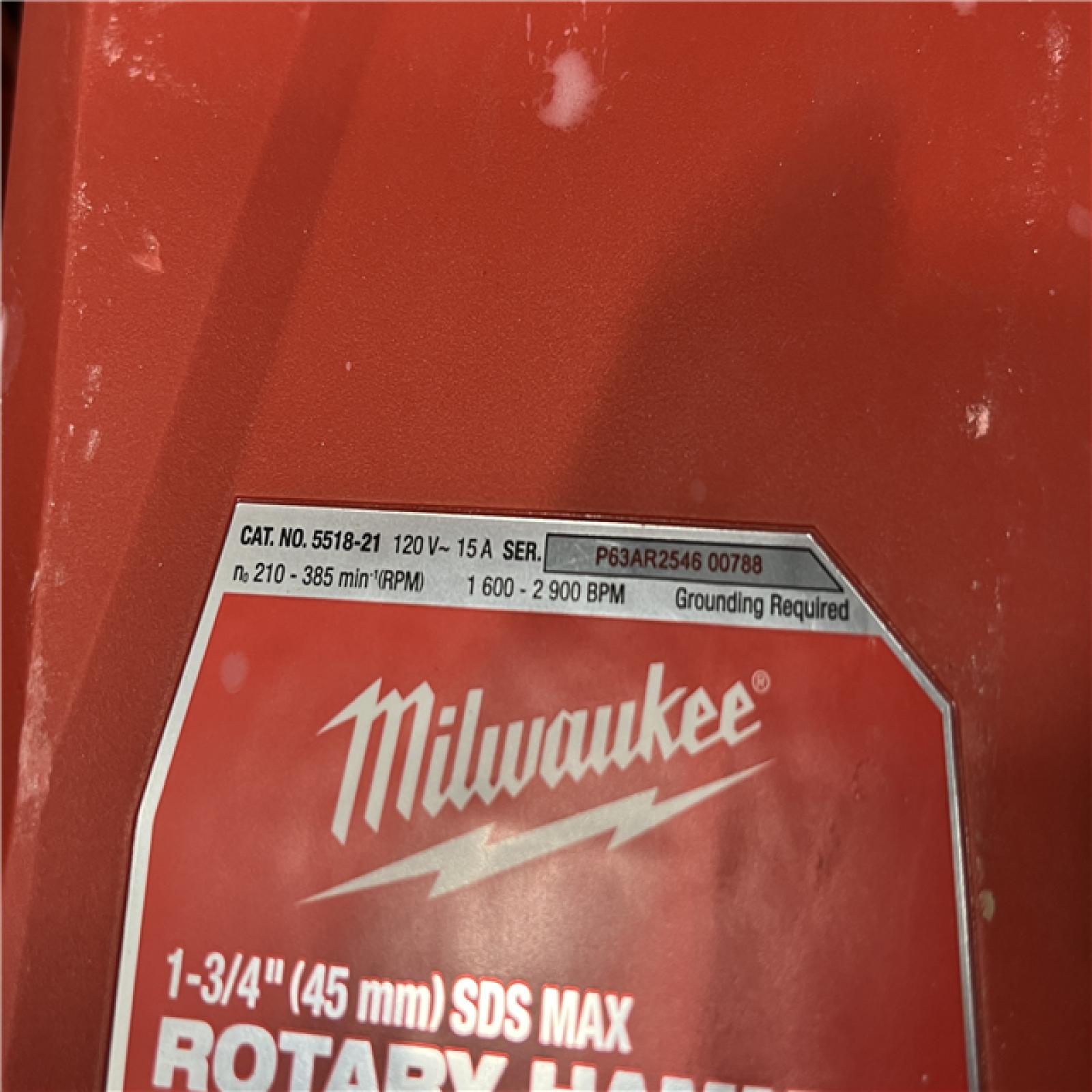 AS-IS Milwaukee 1-3/4 in. SDS-MAX Rotary Hammer