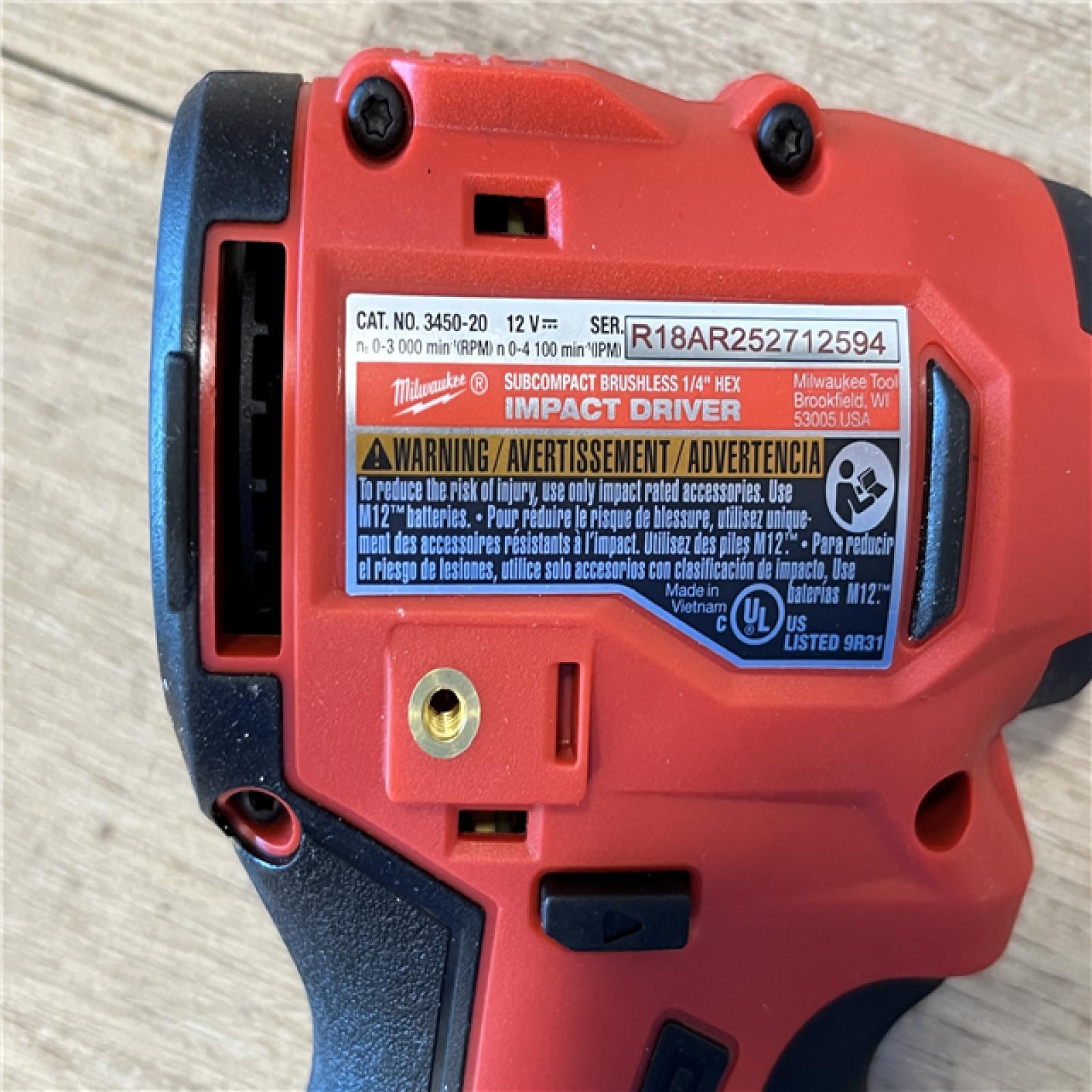 AS-IS Milwaukee 12-Volt Lithium-Ion Brushless Cordless Subcompact Drill and Impact Driver Combo Kit