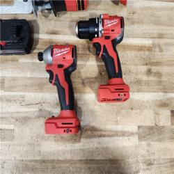 HOUSTON LOCATION - AS - IS Milwaukee 4 Tool Combo Kit W/ (2) Battery & Charger