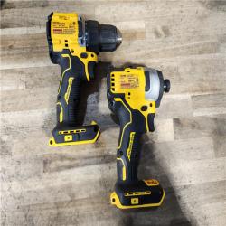 HOUSTON LOCATION - AS-IS Dewalt DCK225D2 20V MAX ATOMIC Brushless Compact Lithium-Ion 1/2 in. Cordless Drill Driver and 1/4 in. Impact Driver Combo Kit with 2 Batteries 2 Ah