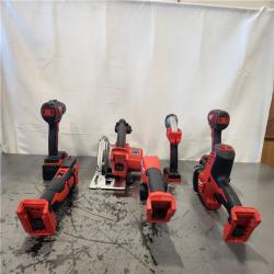 AS-IS- M18 18-Volt Lithium-Ion Cordless Combo Kit 7-Tool with 2-Batteries  Charger and Tool Bag