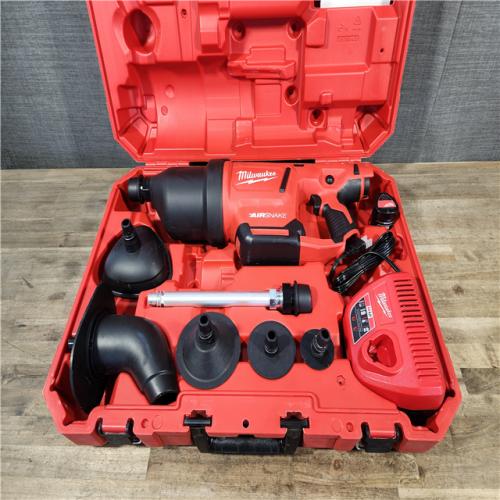 HOUSTON LOCATION - AS-IS M12 12-Volt Lithium-Ion Cordless Drain Cleaning Airsnake Air Gun Kit with (1) 2.0Ah Battery  Toilet Attachments