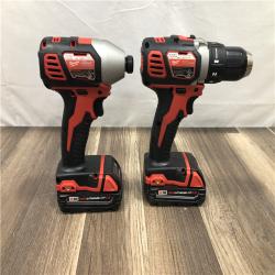 AS-IS Milwaukee 18V Lithium-Ion Cordless Drill Driver/Impact Driver Combo Kit