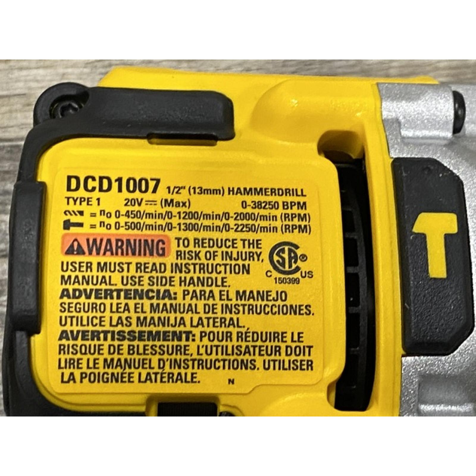 AS-IS DEWALT 20V MAX Brushless Cordless 1/2 3-Speed Hammer Drill (Tool-Only)