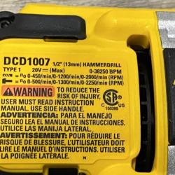 AS-IS DEWALT 20V MAX Brushless Cordless 1/2 3-Speed Hammer Drill (Tool-Only)