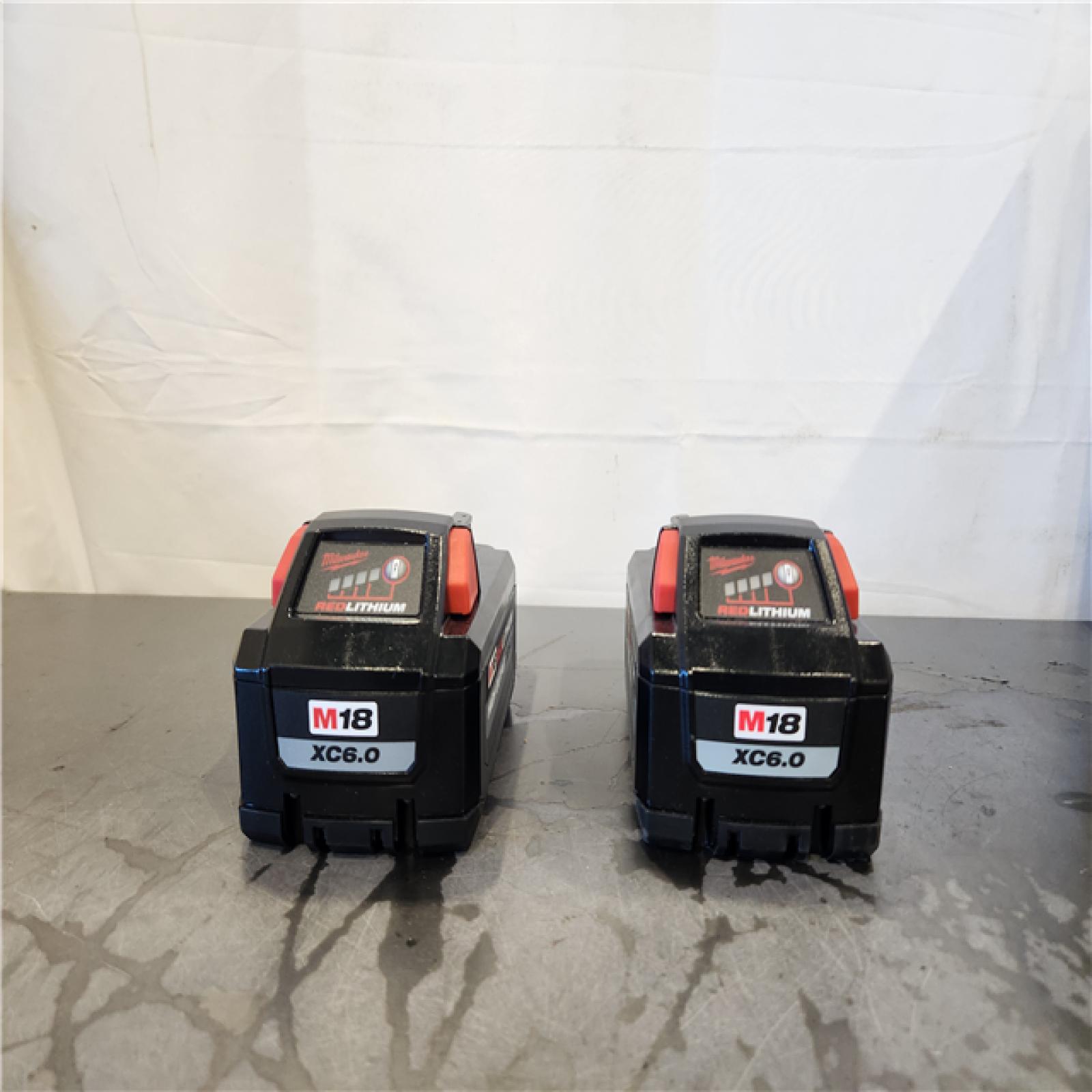 AS-IS- Milwaukee 48-11-1862 M18 REDLITHIUM HIGH OUTPUT 6.0Ah Battery Pack (2-Pack) New