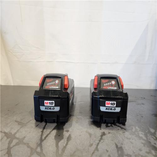 AS-IS- Milwaukee 48-11-1862 M18 REDLITHIUM HIGH OUTPUT 6.0Ah Battery Pack (2-Pack) New