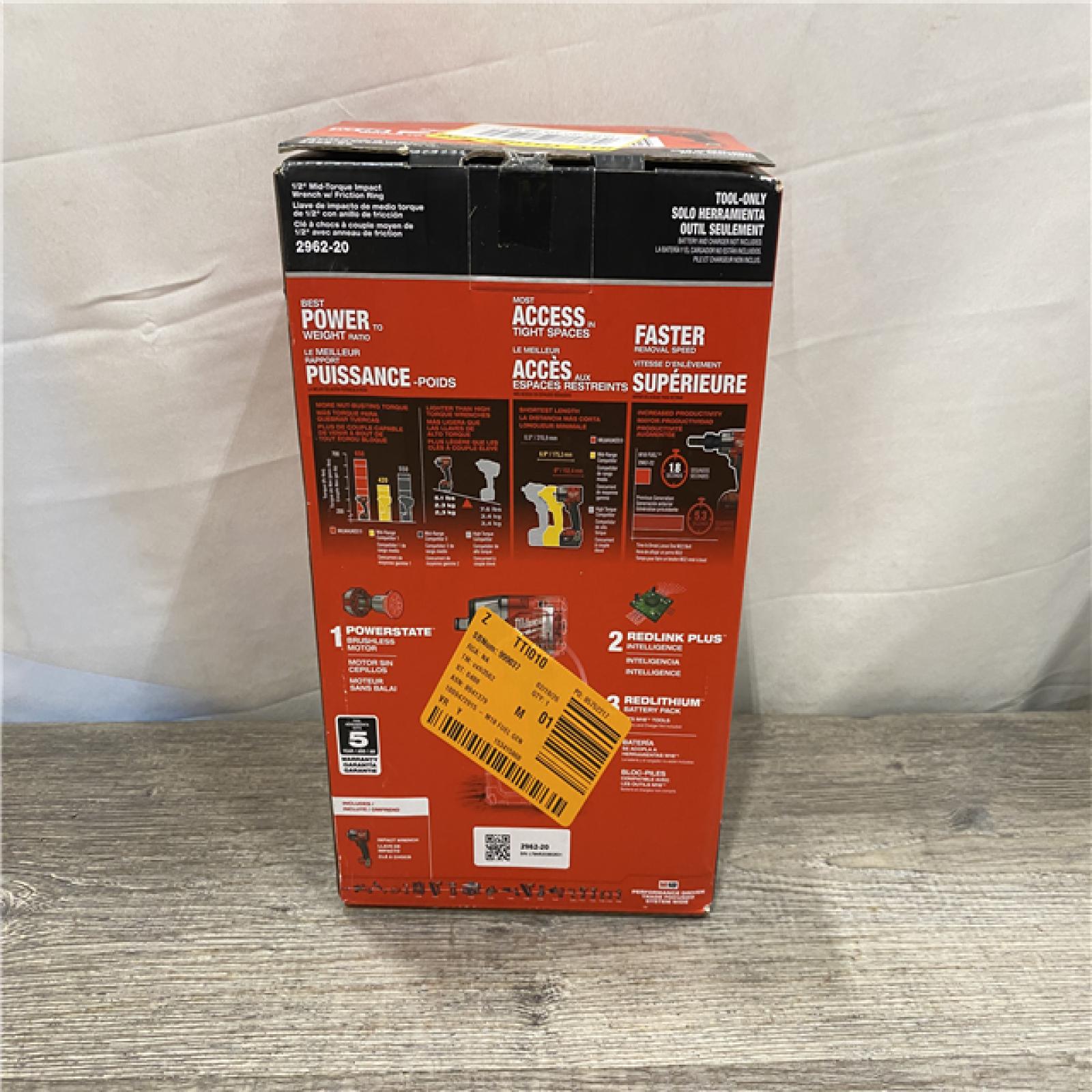 NEW - Milwaukee FUEL Gen-2 18V Lithium-Ion Brushless Cordless Mid Torque 1/2 in. Impact Wrench w/Friction Ring (Tool-Only)