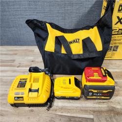 HOUSTON LOCATION - AS-IS (APPEARS LIKE NEW) DEWALT 20V Lithium-Ion Cordless 2-Tool Combo Kit with 20V/60V FLEXVOLT 9 Ah Battery  4 Ah Battery and Charger