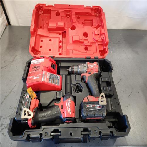 AS-IS- Milwaukee FUEL 18V Lithium-Ion Brushless Cordless Hammer Drill and Impact Driver Combo Kit