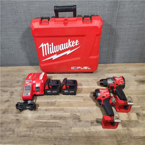 HOUSTON LOCATION - AS-IS (APPEARS LIKE NEW) MILWAUKEE FUEL 18V Lithium-Ion Brushless Cordless Hammer Drill and Impact Driver Combo Kit