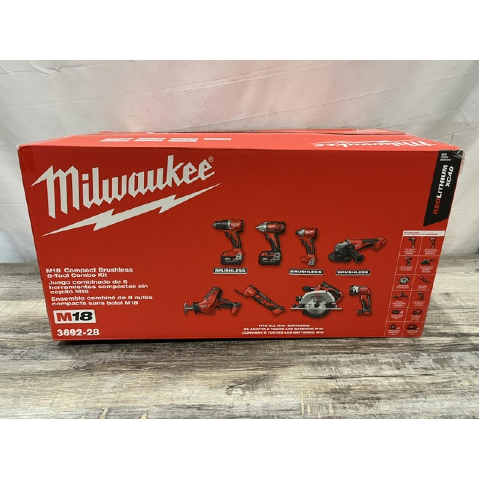 NEW - Milwaukee 18-Volt Lithium-Ion Cordless (8-Tool) Combo Kit