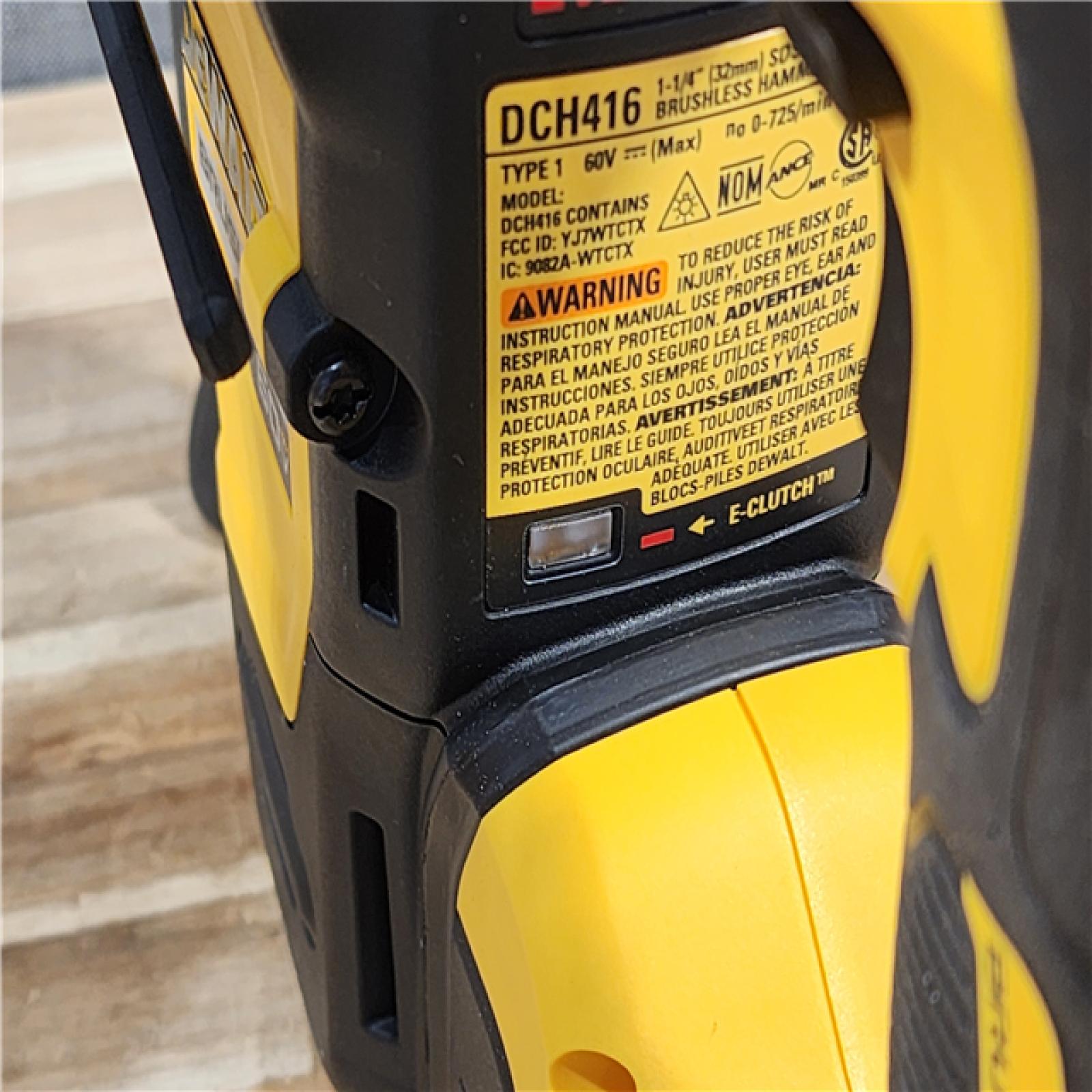 HOUSTON LOCATION - AS-IS DEWALT FLEXVOLT 60V MAX Cordless 1-1/4 in. SDS Plus Rotary Hammer (Tool Only)