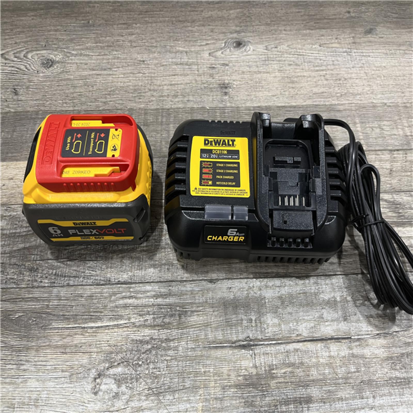 AS-IS DEWALT FLEXVOLT 20V/60V MAX Lithium-Ion 6.0Ah Battery Pack with Charger