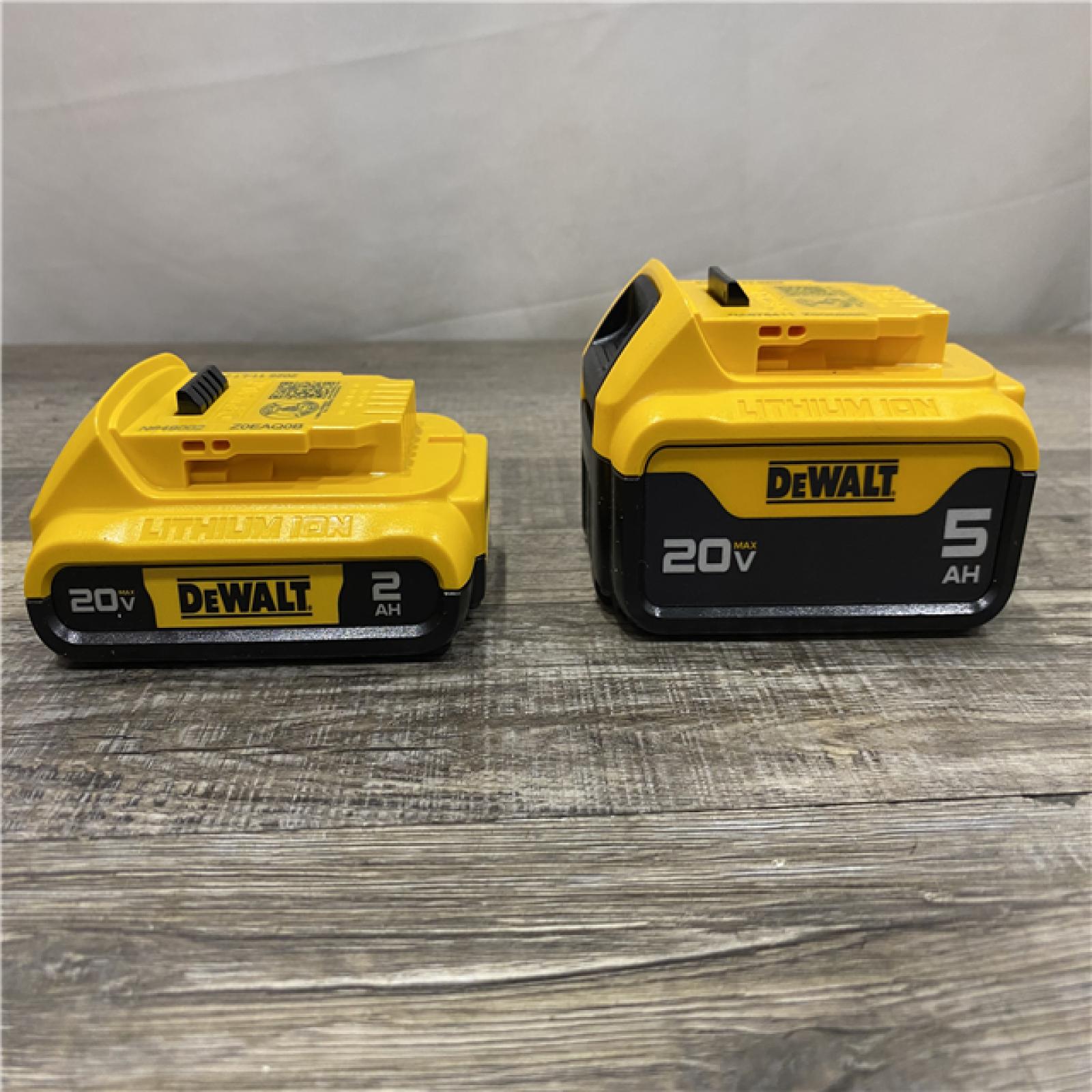 AS-IS DEWALT 20V MAX Lithium-Ion Battery Kit with 5.0Ah and 2.0Ah Battery and Charger