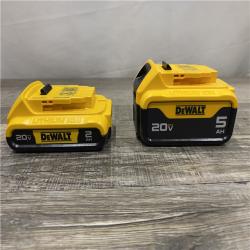 AS-IS DEWALT 20V MAX Lithium-Ion Battery Kit with 5.0Ah and 2.0Ah Battery and Charger