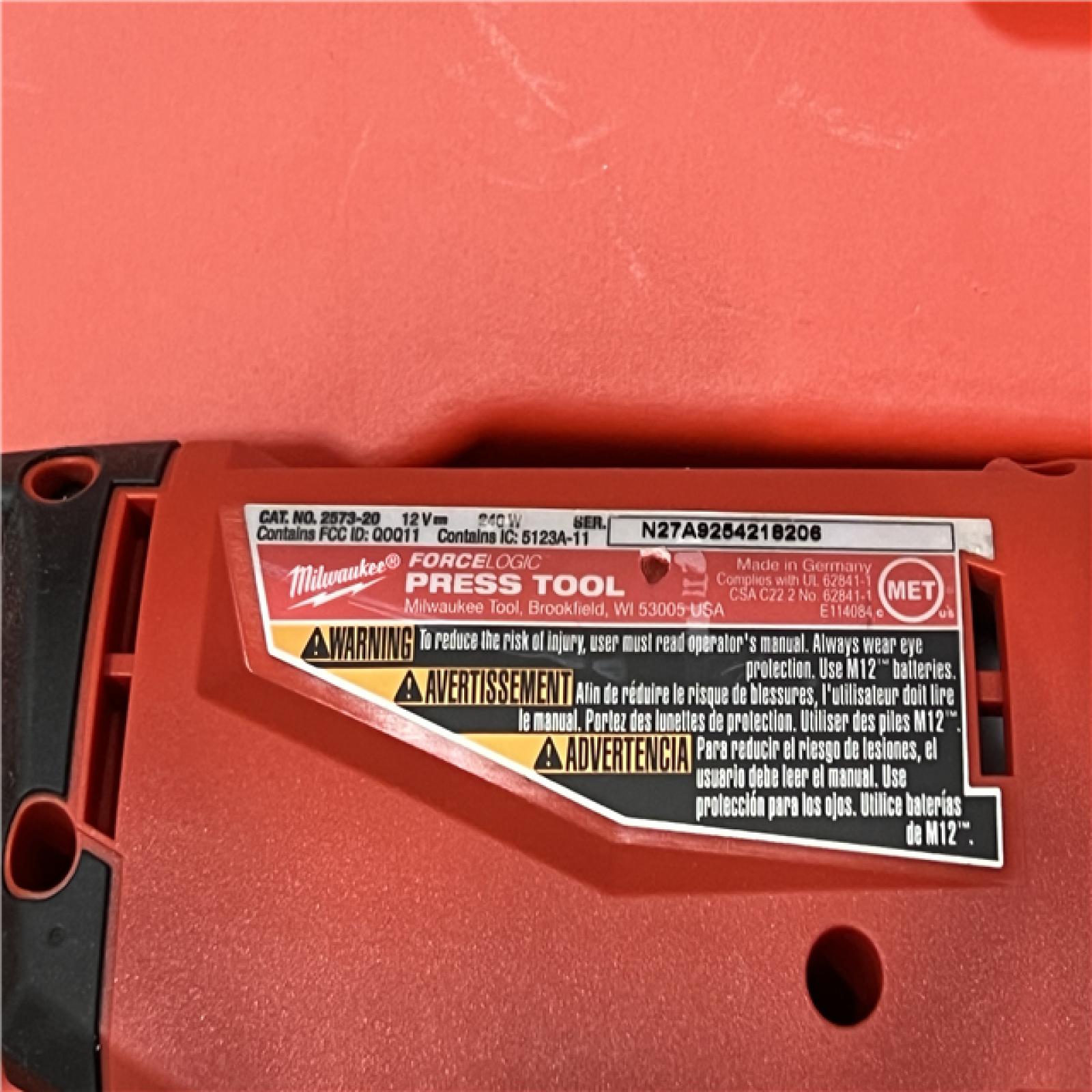 AS-IS Milwaukee 12-Volt Lithium-Ion FORCE LOGIC Copper Press Tool Kit