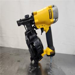 AS-IS- DeWalt 1-3/4 in. 15 Degree Pneumatic Coil Roofing Nailer (Tool-Only)