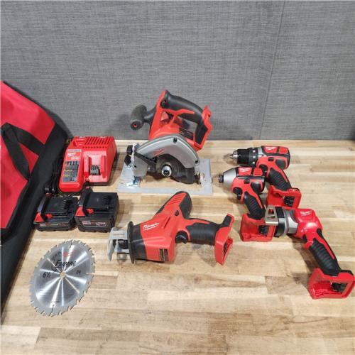 HOUSTON LOCATION - AS-IS Milwaukee 5 Tool Combo Kit W/ (2) Battery & Charger