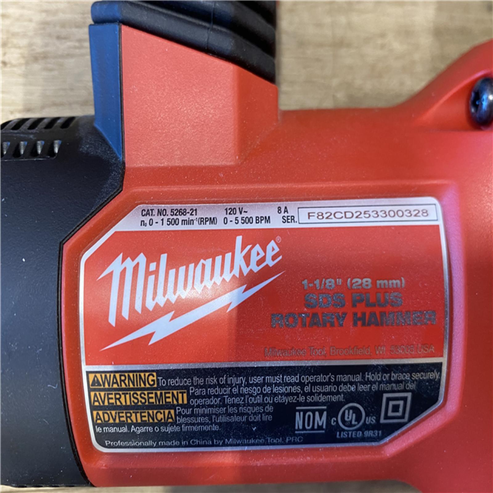 AS-IS Milwaukee 1-1/8 in. Corded SDS-Plus Rotary Hammer