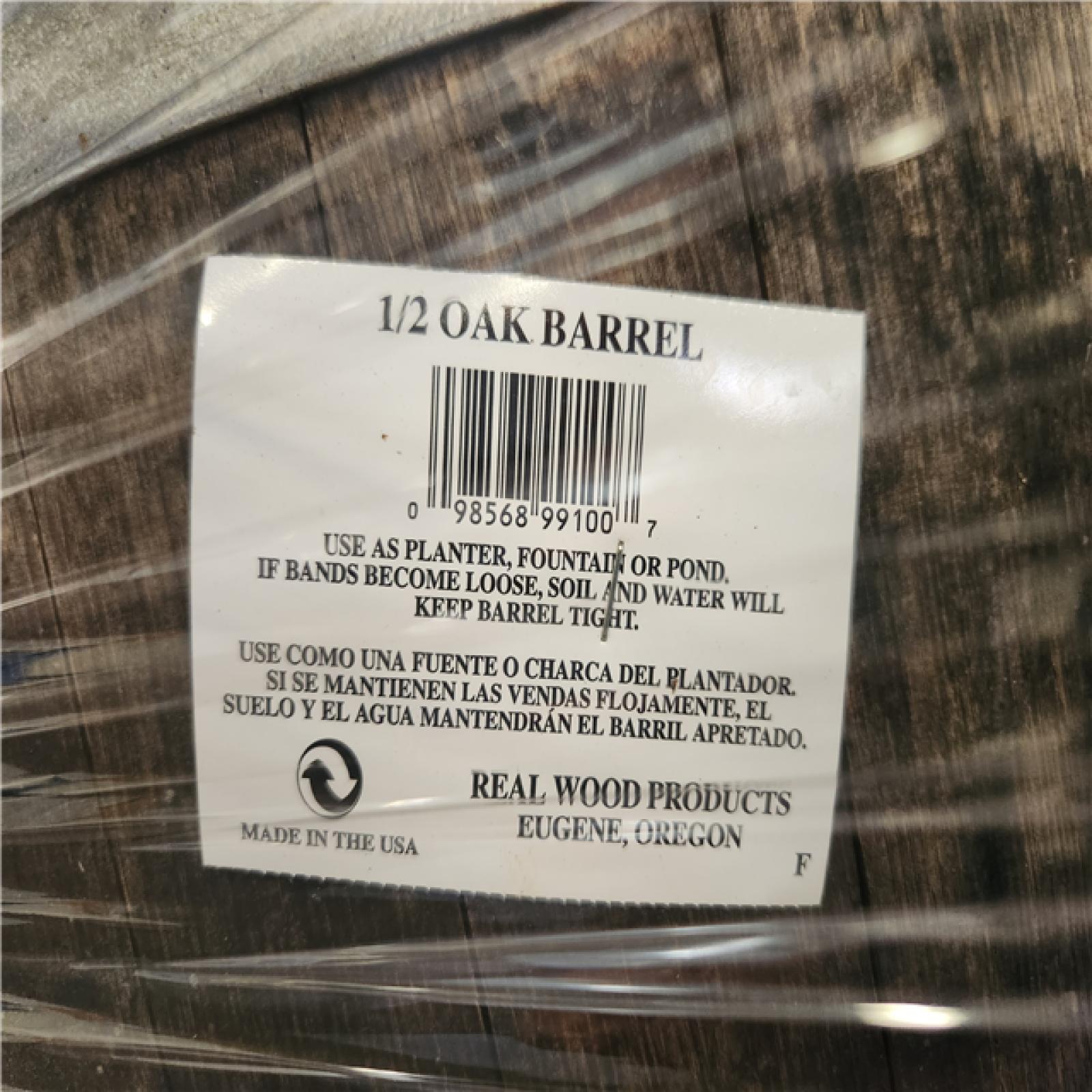 Phoenix Location 26 in. Dia x 17.5 in. H White Oak Wood Whiskey Barrel Pallet (18 Barrels)
