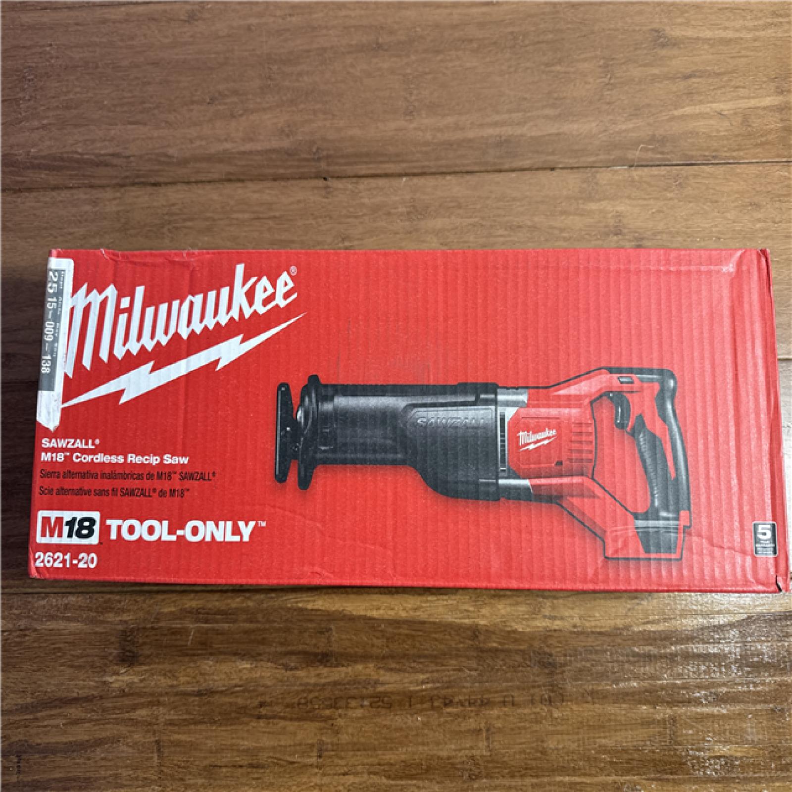 California NEW Milwaukee Sawzall M18 Cordless Recip Saw (Tool Only)