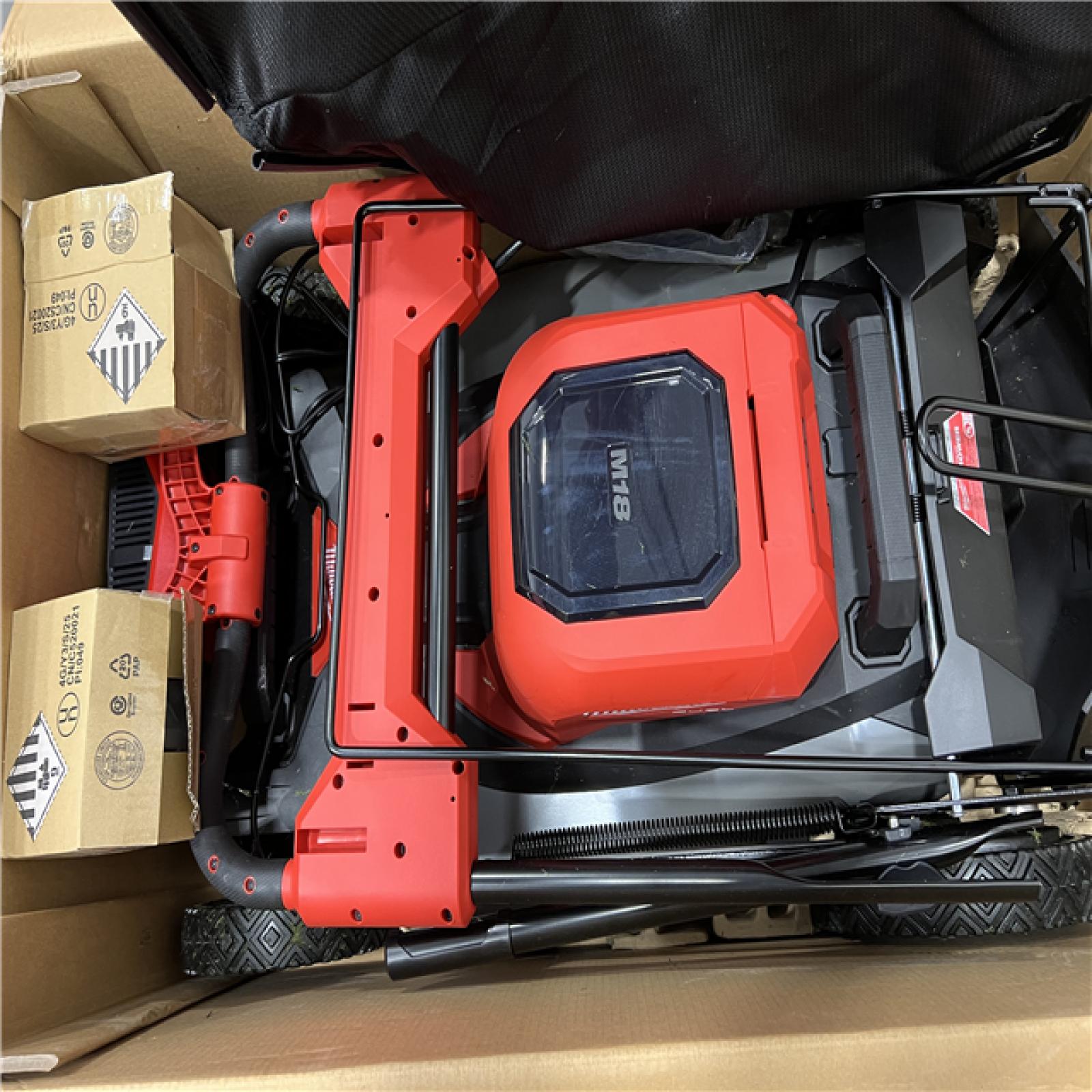 AS-IS Milwaukee M18 FUEL Brushless Cordless 21 in. Walk Behind Dual Battery Self-Propelled Mower W/(2) 12.0Ah Battery and Rapid Charger