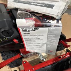 California AS-IS Troy-Bilt Storm 2420 Snow Blower; Appears in Like New Condition