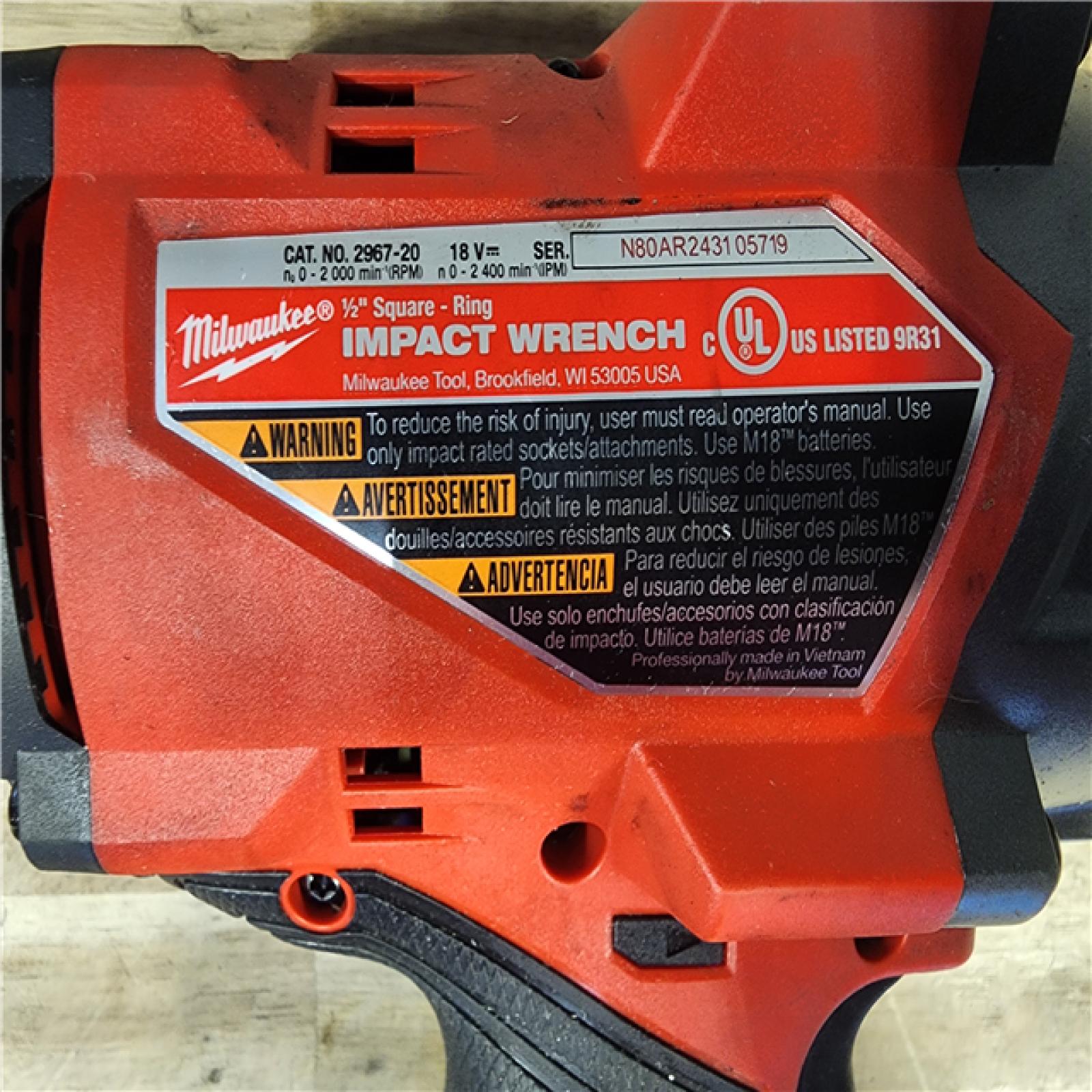 HOUSTON LOCATION - AS-IS M18 FUEL 18V Lithium-Ion Brushless Cordless 1/2 in. Impact Wrench with Friction Ring (Tool-Only)