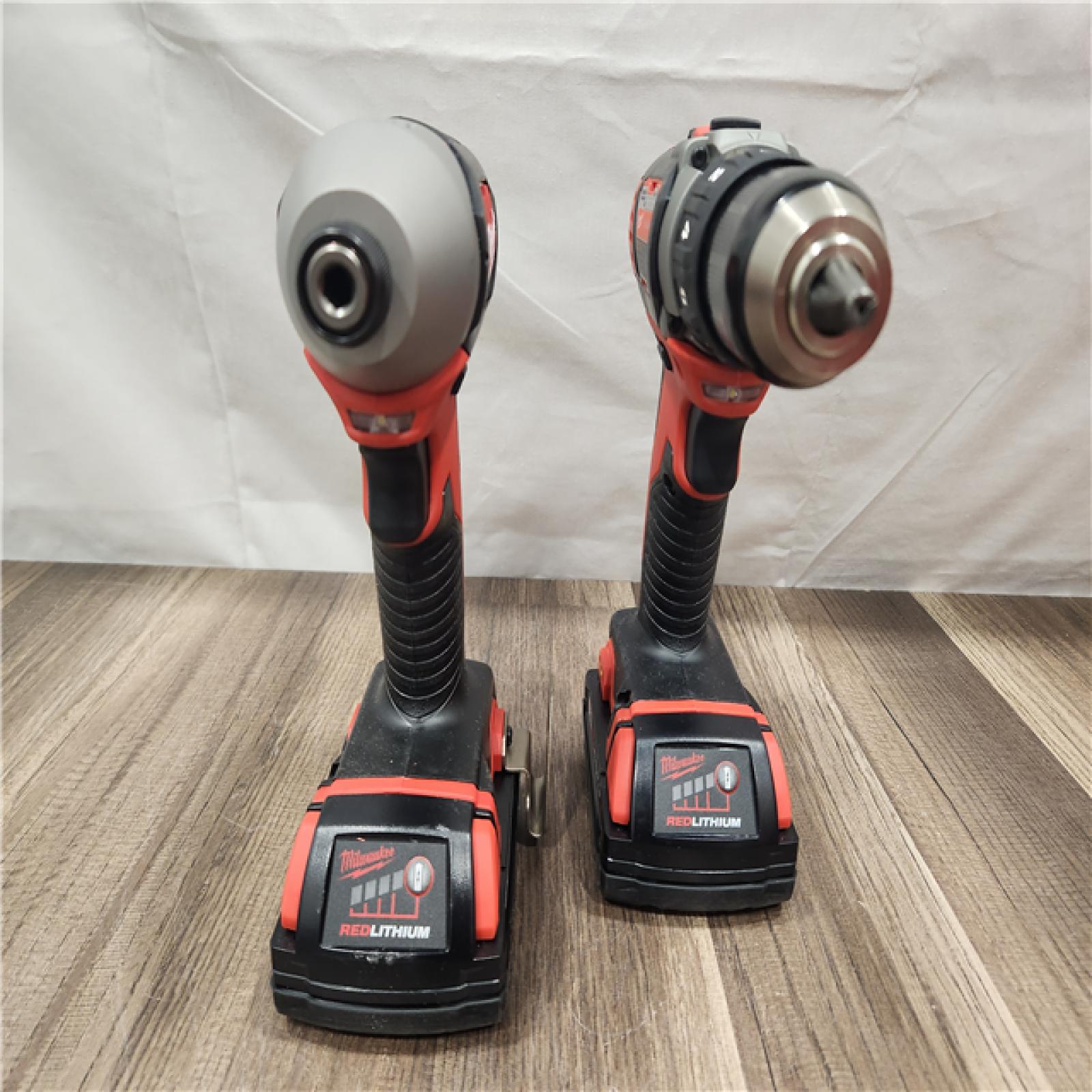 AS-IS- Milwaukee 18V Cordless Brushed 2-Tool Drill/Driver and Impact Driver Kit