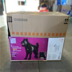 DALLAS LOCATION - Home Accents Holiday 5.5 ft. Gruesome Grounds Animated LED Fear Valley Wolf H8