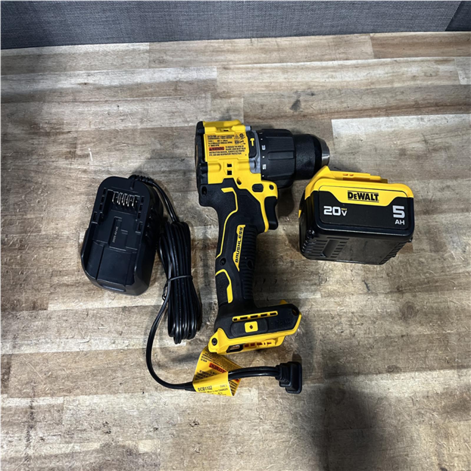 Houston Location AS-IS DEWALT ATOMIC 20V Lithium-Ion Cordless 1/2 in. Hammer Drill Kit