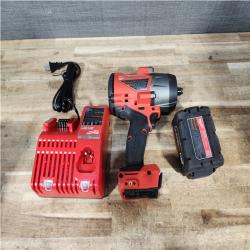 Houston Location AS-IS Milwaukee FUEL 18V Lithium-Ion Brushless Cordless 1/2 in. Impact Wrench w/Friction Ring Kit