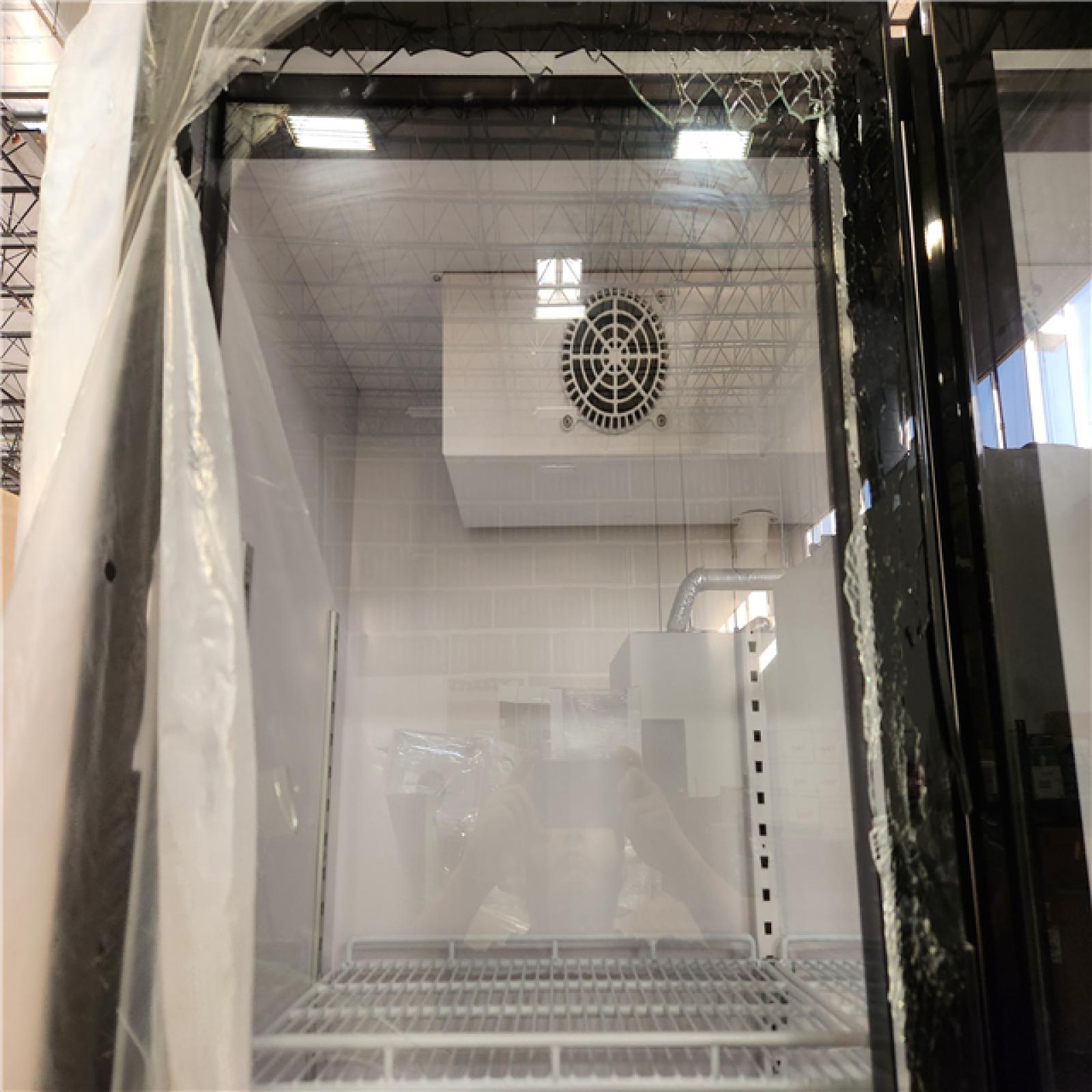 Phoenix AS-IS Koolmore 47 in. Commercial 2-Glass-Door Merchandiser Refrigerator  35 cu. ft. in Black