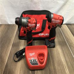 AS-IS Milwaukee FUEL 12-Volt Lithium-Ion Brushless Cordless Hammer Drill and Impact Driver Combo Kit