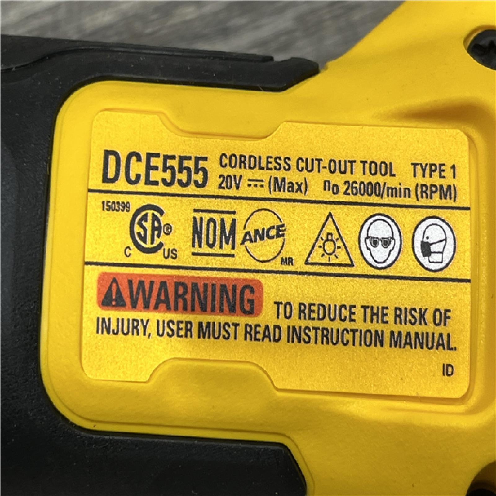 AS-IS DEWALT XR 20V Lithium-Ion Cordless Rotary Drywall Cut-Out Tool (Tool Only)