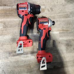 HOUSTON LOCATION - AS-IS Milwaukee M18 18V Lithium-Ion Brushless Cordless Compact Drill/Impact Combo Kit (2-Tool) W/(2) 2.0 Ah Batteries, Charger & Bag
