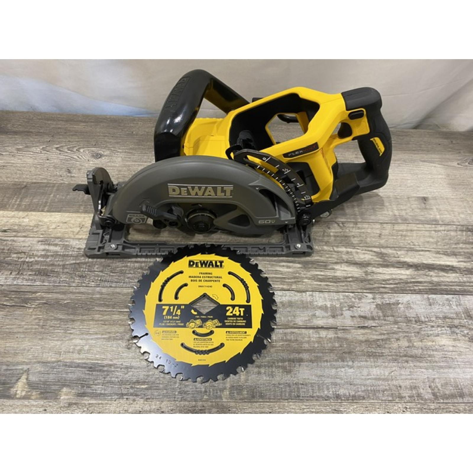 AS-IS DEWALT FLEXVOLT 60V MAX Cordless Brushless 7-1/4 in. Wormdrive Style Circular Saw (Tool Only)