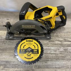 AS-IS DEWALT FLEXVOLT 60V MAX Cordless Brushless 7-1/4 in. Wormdrive Style Circular Saw (Tool Only)