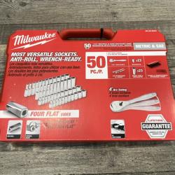 NEW - Milwaukee 1/4 in. Drive SAE/Metric Ratchet and Socket Mechanics Tool Set (50-Piece)