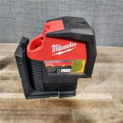 HOUSTON LOCATION - AS-IS Milwaukee Green 125 Ft. Cross Line and Plumb Points Laser Level Kit