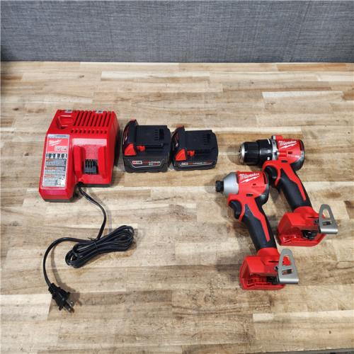 HOUSTON LOCATION - AS - IS Milwaukee 18-Volt Lithium-Ion Brushless Cordless Compact Hammer Drill/Impact Combo Kit