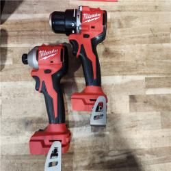 HOUSTON LOCATION - AS-IS Milwaukee 18-Volt Lithium-Ion Brushless Cordless Compact Hammer Drill/Impact Combo Kit
