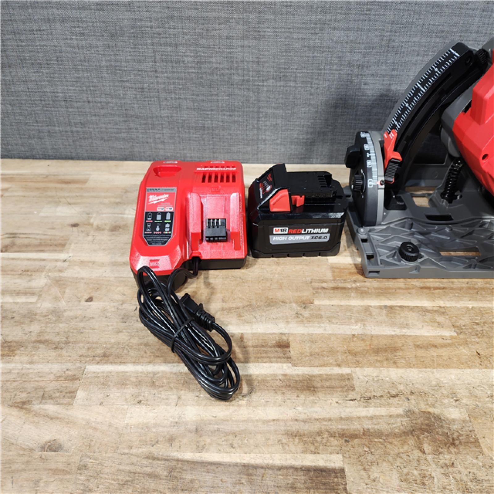 HOUSTON LOCATION - AS - IS Milwaukee FUEL 18V Lithium-Ion Brushless Cordless 6-1/2 in. Plunge Track Saw PACKOUT Kit