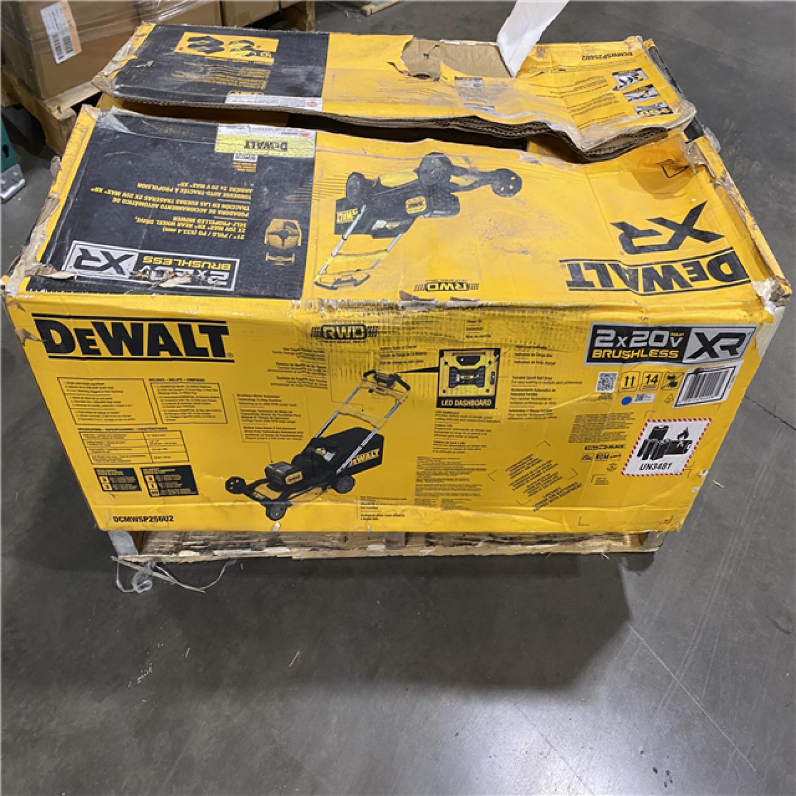 Dallas Location - As-Is DEWALT 2x20V MAX 21 in.Lawn Mower Kit with (2) 10 Ah Batteries and Chargers