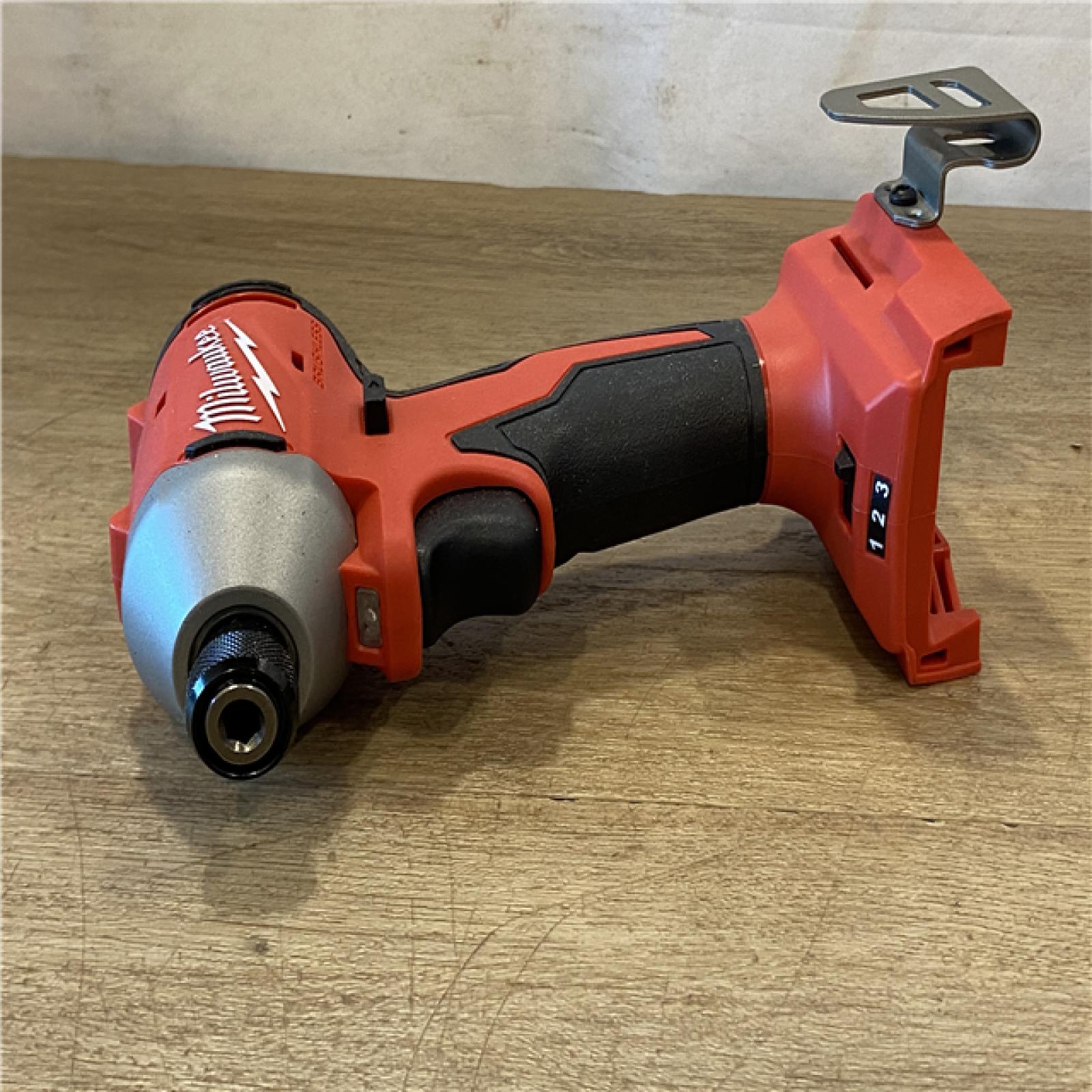 AS-IS Milwaukee 18V Lithium-Ion Compact Brushless Cordless 1/4 in. Impact Driver (Tool-Only)